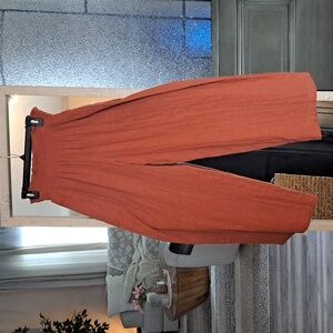 High-waisted wide-legged gauze pants size small